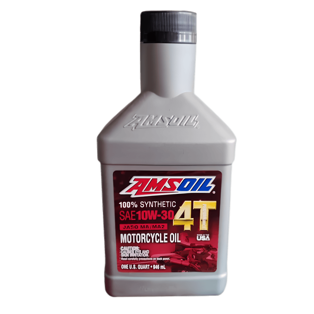 Amsoil Aceite de motocicleta 10W-30 4T 100% Sintético Performance 1 Cuarto - 946 ml.