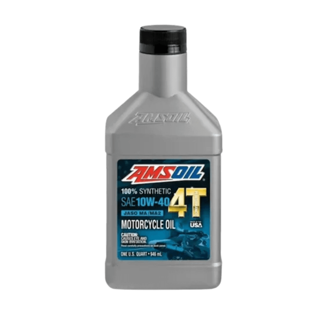 Amsoil Aceite de motocicleta 10W-40 4T 100% Sintético Performance 1 Cuarto - 946 ml.