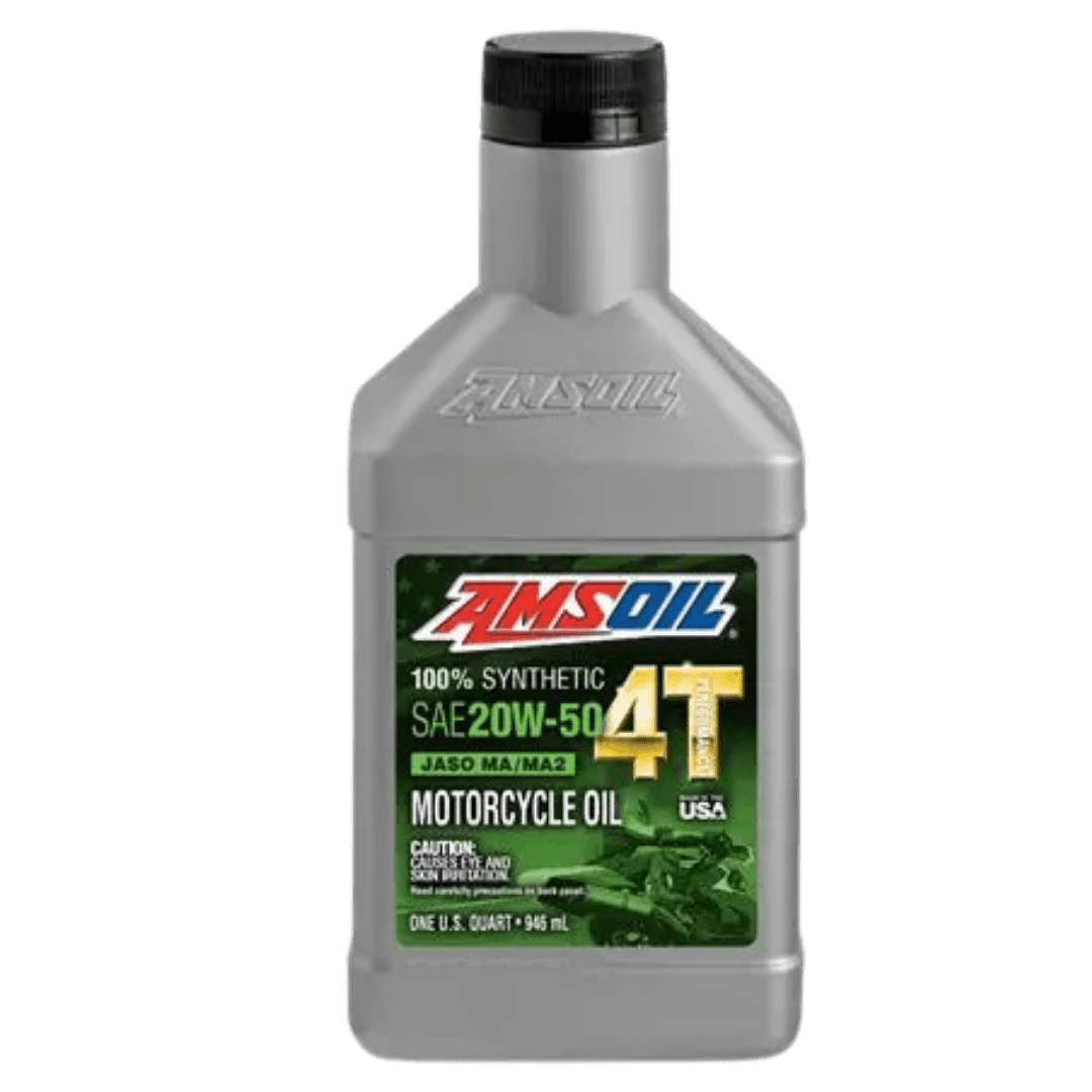 Amsoil Aceite de motocicleta 20W-50 4T 100% Sintético Performance 1 Cuarto - 946 ml.