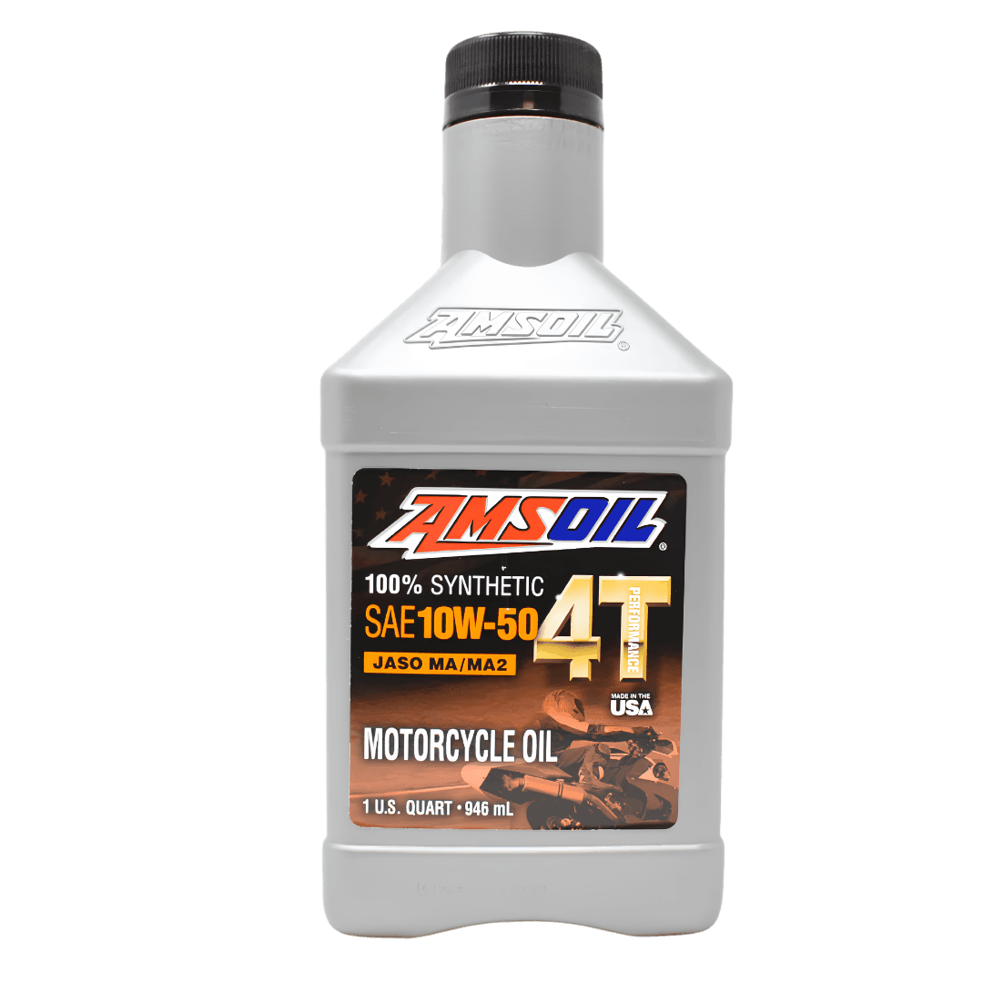 Amsoil Aceite de motocicleta 10W-50 4T 100% Sintético Performance 1 Cuarto - 946 ml.