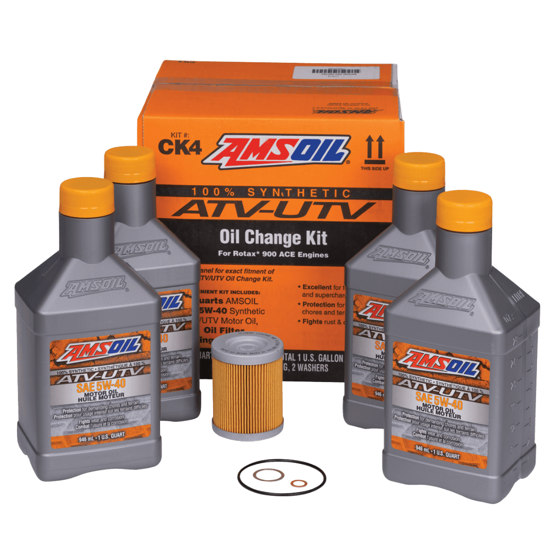 Amsoil Kit ATV/UTV AMSOIL para Vehículos Can-Am® CK4 - 4 Cuartos SAE 5W-40 con Filtro, Junta Tórica y Arandelas 1 Paquete