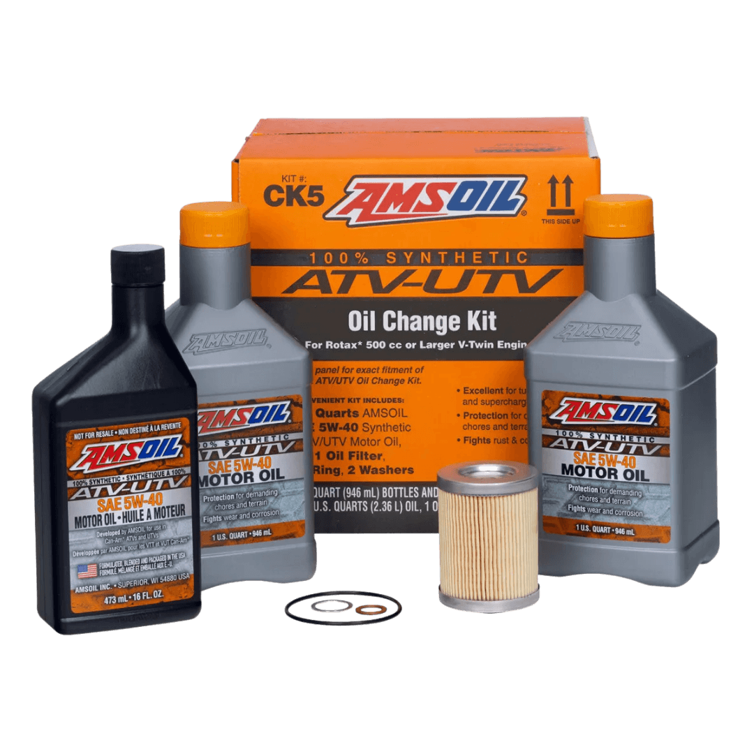 Amsoil Kit ATV/UTV AMSOIL para Vehículos Can-Am® CK5 - 2 Cuartos y 1 16fl. oz. SAE 5W-40 con Filtro, Junta Tórica y Arandelas 1 Paquete