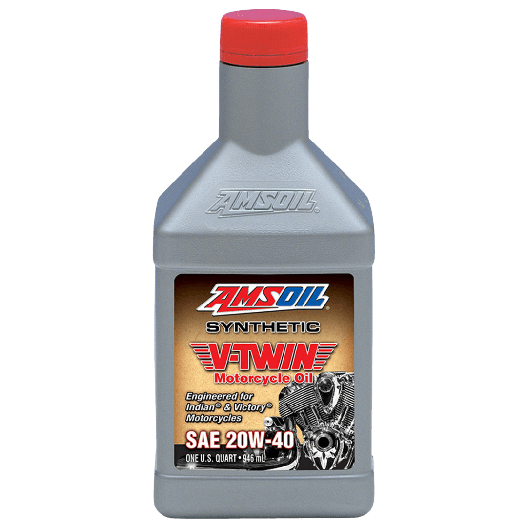 Amsoil Aceite para Motocicleta 20W-40 AMSOIL 100 % Sintético V-Twin 1 Cuarto - 946 ml.
