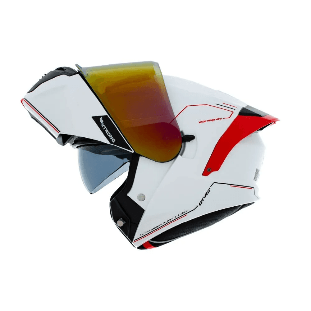 Xtrong CASCO XTRONG XTR-128 PHANTOM SOLID BLANCO ROJO BRILLO S · M · L · XXL